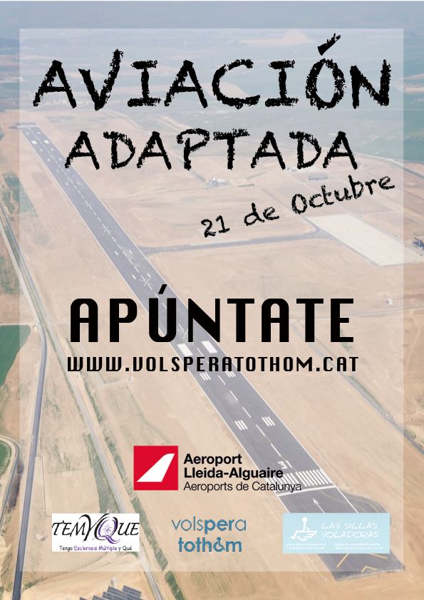 cartel anunciador del evento de aviación adaptada