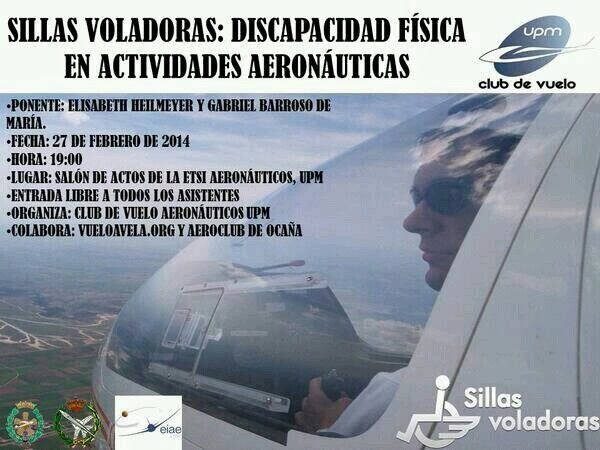 Foto del Cartel Sillas voladoras: Discapacidad física en actividades aeronaúticas