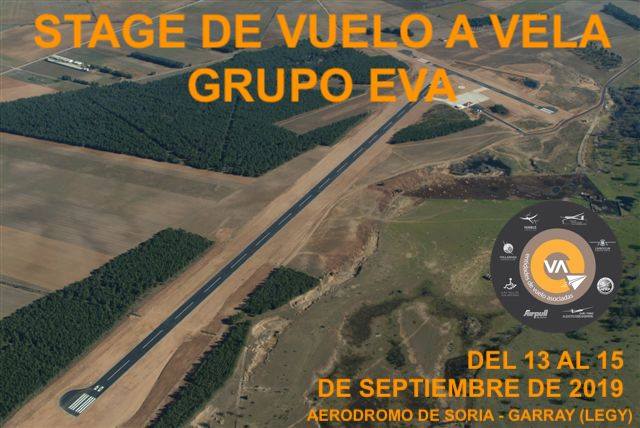 Stage de vuelo a vela. Grupo EVA. Del 13 al 15 de septiembre de 2019