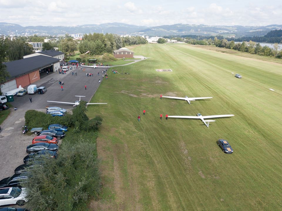 Vista aérea del aeroclub de Linz
