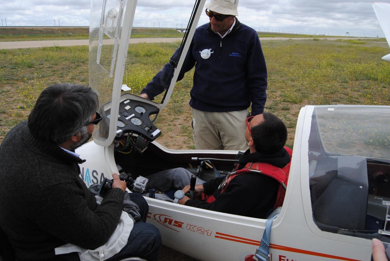 Fotografía antes de iniciar el vuelo